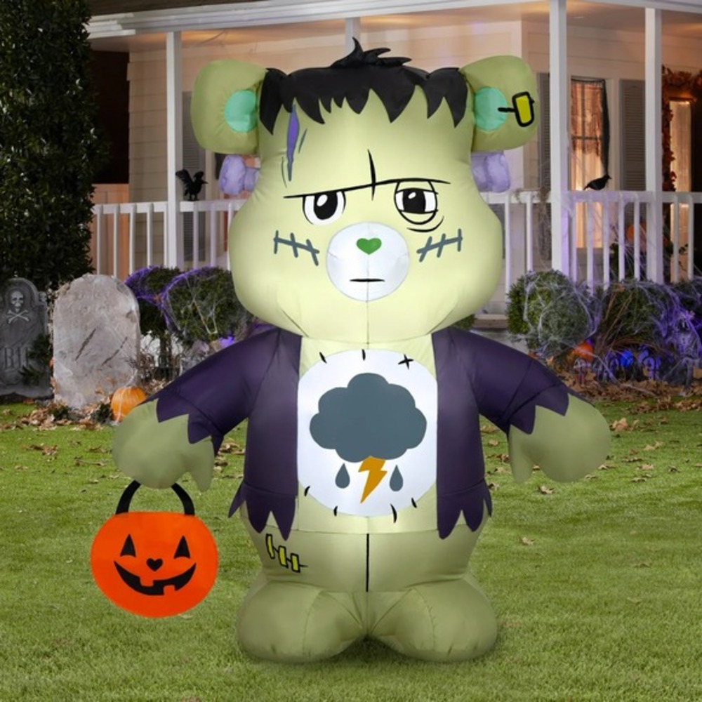 Care Bears Grumpy Bear Frankenstein 4.2 Ft Halloween Airblown Inflatable